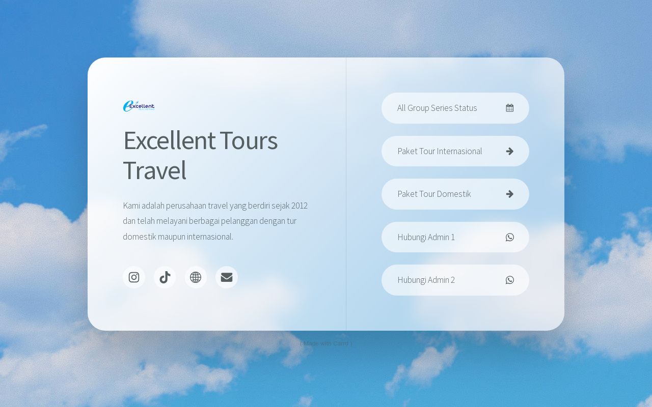 Excellent Travel Card